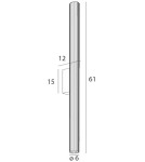 Bathroom wall lamps - Maxlight Wall lamp Fayette 61cm 12W IP44 3000K Black W0365 - product 4