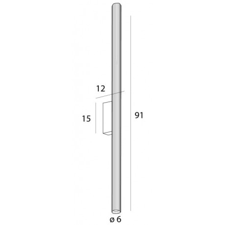 Maxlight Kinkiet Fayette 91cm 18W IP44 3000K Czarny W0367