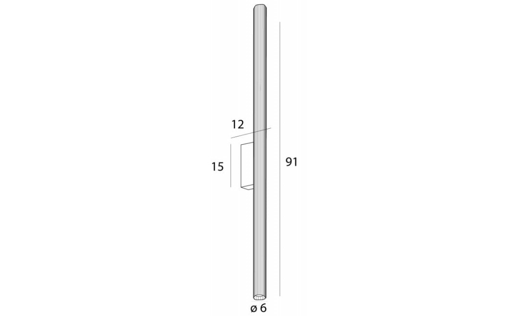 Maxlight Kinkiet Fayette 91cm 18W IP44 3000K Czarny W0367