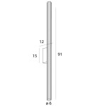 Bathroom wall lamps - Maxlight Wall lamp Fayette 91cm 18W IP44 3000K Gold W0368. - product 5
