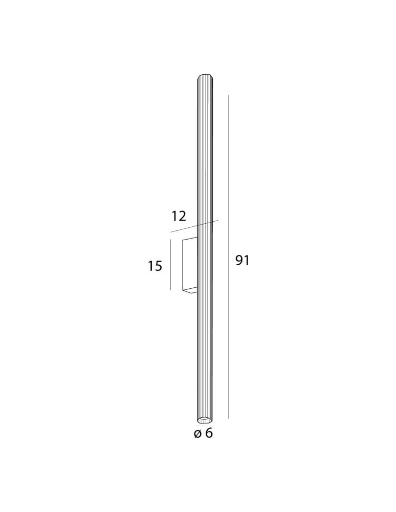 Bathroom wall lamps - Maxlight Wall lamp Fayette 91cm 18W IP44 3000K Gold W0368. - product kolory-swiatla.pl 5