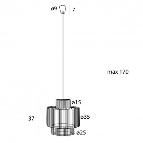 Maxlight Lampa Wisząca Labriz P0586