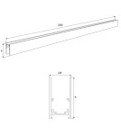 Magnetic rails - Maxlight Magnetic Rail Deep, Surface Mounted, 2 Meters, White MT0019 - product 3