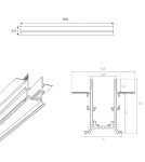 Magnetic rails - Maxlight Flush Mounted Magnetic Rail, 1 Metre, White MT0023 - product 3