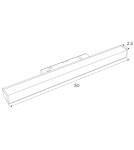 Magnetic rail lamps - Maxlight Magnetic Linear System On/Off Lamp White 12W 634lm 3000K M0023N. - product 3