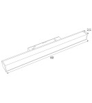 Magnetic rail lamps - Maxlight Magnetic Linear White System On/Off 18W 1126lm 3000K M0024N lamp. - product 3
