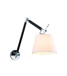 Cantilever wall lamps - AZzardo ZYTA WALL S 1xE27 Black AZ1844 + Lampshade 30cm wall lamp. - product 1