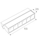 Magnetic rail lamps - Maxlight Magnetic Linear White System On/Off Lamp 6W 340lm 3000K M0025N. - product 2