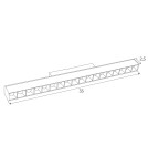Magnetic rail lamps - Maxlight Magnetic Linear White System On/Off 18W 1049lm 3000K M0027N lamp. - product 3