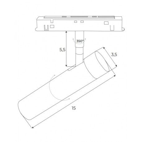 Maxlight Reflektor Magnetyczny Biały System On/Off 8W 578lm 3000K M0033N