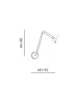 AZzardo ZYTA WALL S 1xE27 Czarny AZ1844 + Abażur 36cm kinkiet - produkt 2
