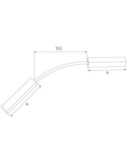 Maxlight Connecting Power Supply Between Two Rails When Angle is Used, Color White MA0020 - product 2