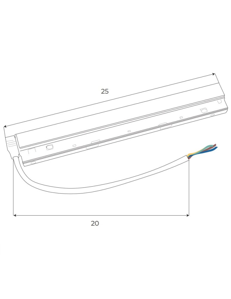 Accessories for magnetic busbars - Maxlight Internal Power Supply 200W For Magnetic Buses, Color White MA0022 - product kolory-swiatla.pl 2