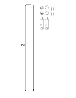 Maxlight Surface Rail Hanging Cable Set Mt0018, Mt0019, Mt0028, Mt0029 MA0024. - product 2