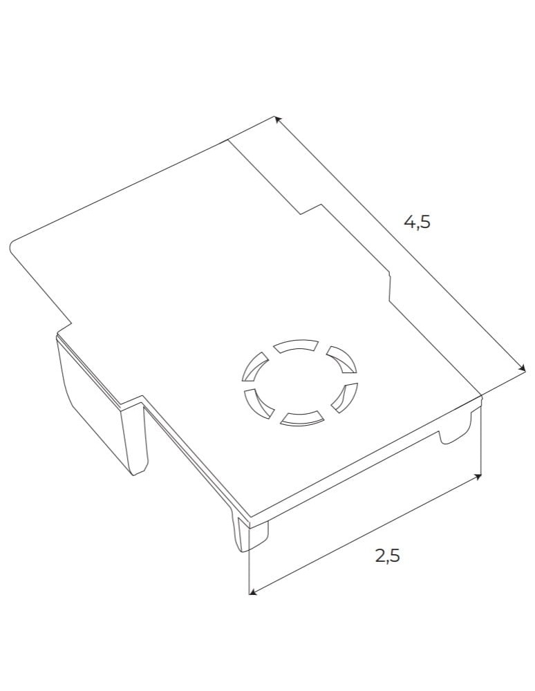 Accessories for magnetic busbars - Maxlight Recessed Rail End Cap Mt0023, Mt0024 MA0027 - product kolory-swiatla.pl 2