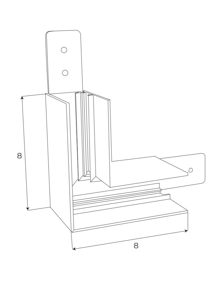 Accessories for magnetic busbars - Maxlight Angle 90°. Deep. Ceiling or Wall Mounting. For MT0018, MT0019 MT0020 rails. - product kolory-swiatla.pl 2