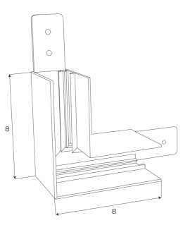 Maxlight Kątownik 90°. Głęboki. Montaż Na Sufit Lub Ścianę. Do Szyn MT0018, MT0019 MT0020 - produkt 2
