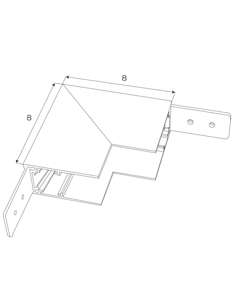 Accessories for magnetic busbars - Maxlight Angle Deep Wall/ Ceiling. For rails MT0018, MT0019 MT0022 - product kolory-swiatla.pl 2