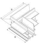 Accessories for magnetic busbars - Maxlight 90°. Ceiling or Wall Mounting. For MT0023, MT0024 MT0025 rails. - product 2
