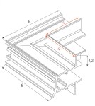 Accessories for magnetic busbars - Maxlight Angle Wall/ Ceiling. For Rails MT0023, MT0024 MT0027 - product 2