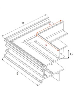 Maxlight Angle Wall/ Ceiling. For Rails MT0023, MT0024 MT0027 - product 2