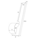 Modern wall lamps - Maxlight Wall lamp Merano I Gold W0345 - product 4