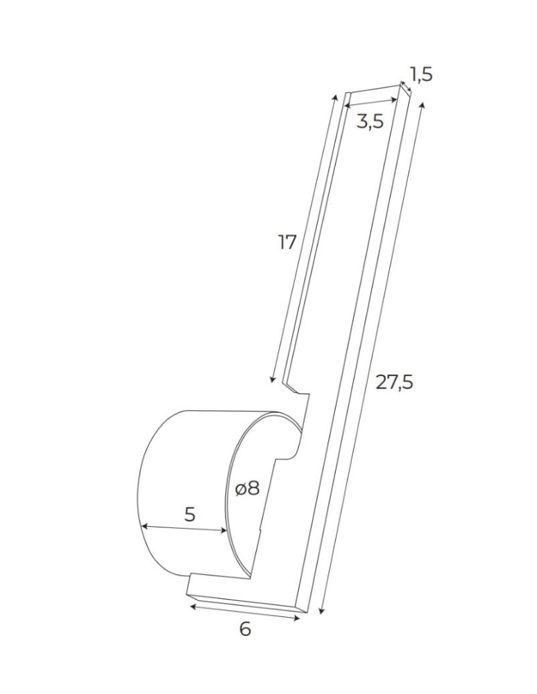 Modern wall lamps - Maxlight Wall lamp Merano I Gold W0345 - product kolory-swiatla.pl 4