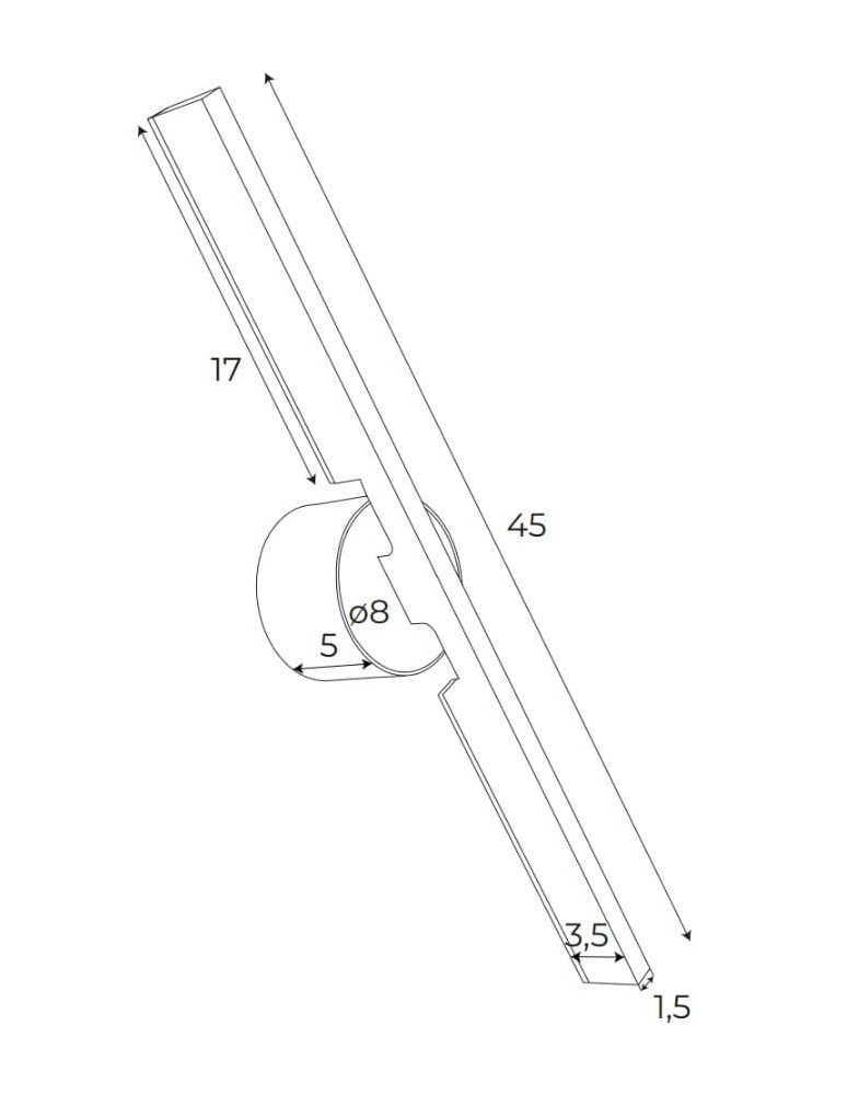 Modern wall lamps - Maxlight Wall lamp Merano II Gold W0347 - product kolory-swiatla.pl 5