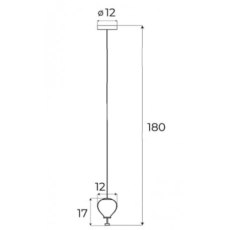 Maxlight Lampa Wisząca Palloncini 1 Amber Glass P0575