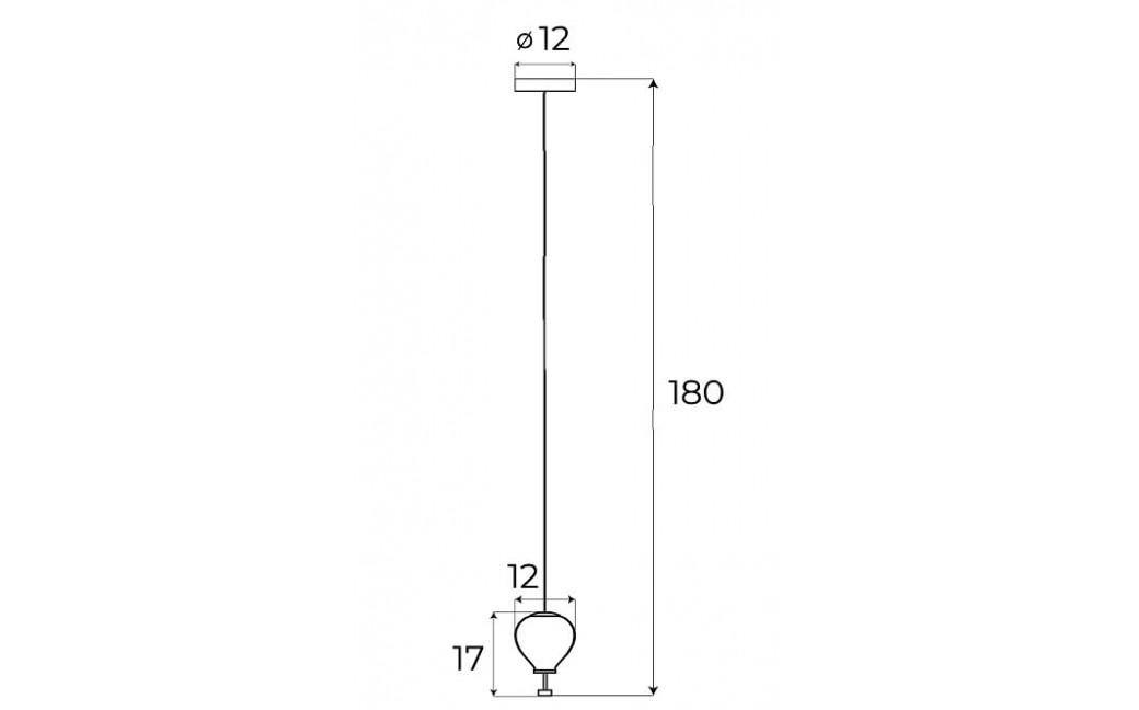 Maxlight Lampa Wisząca Palloncini 1 Amber Glass P0575