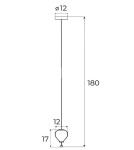 Single pendant lamps - Maxlight Palloncini 1 Clear Glass Pendant Lamp P0527 - product 3