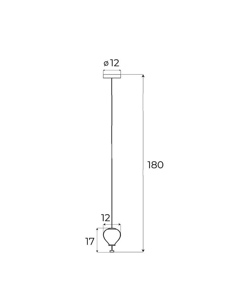 Single pendant lamps - Maxlight Palloncini 1 Clear Glass Pendant Lamp P0527 - product kolory-swiatla.pl 3