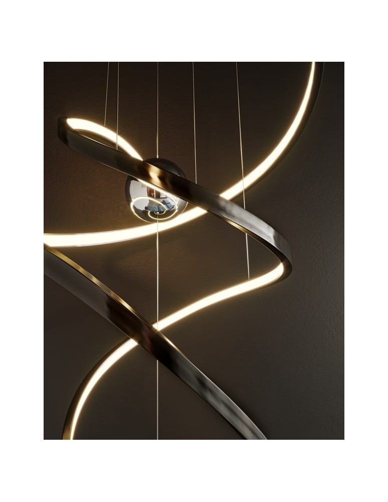Modern pendant lamps - Maxlight Ritz Polished Black P0500D Pendant Lamp. - product kolory-swiatla.pl 3