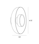 Designer wall lamps - Maxlight Signature wall lamp 22Cm Transparent shade W0378 - product 4