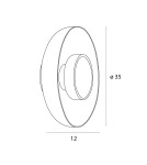 Designer wall lamps - Maxlight Signature wall lamp 35Cm Transparent shade W0379 - product 5