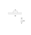 LED ceiling lamps - Maxlight Wall lamp Tampa 60cm 18W IP44 3000K C0241 - product 5