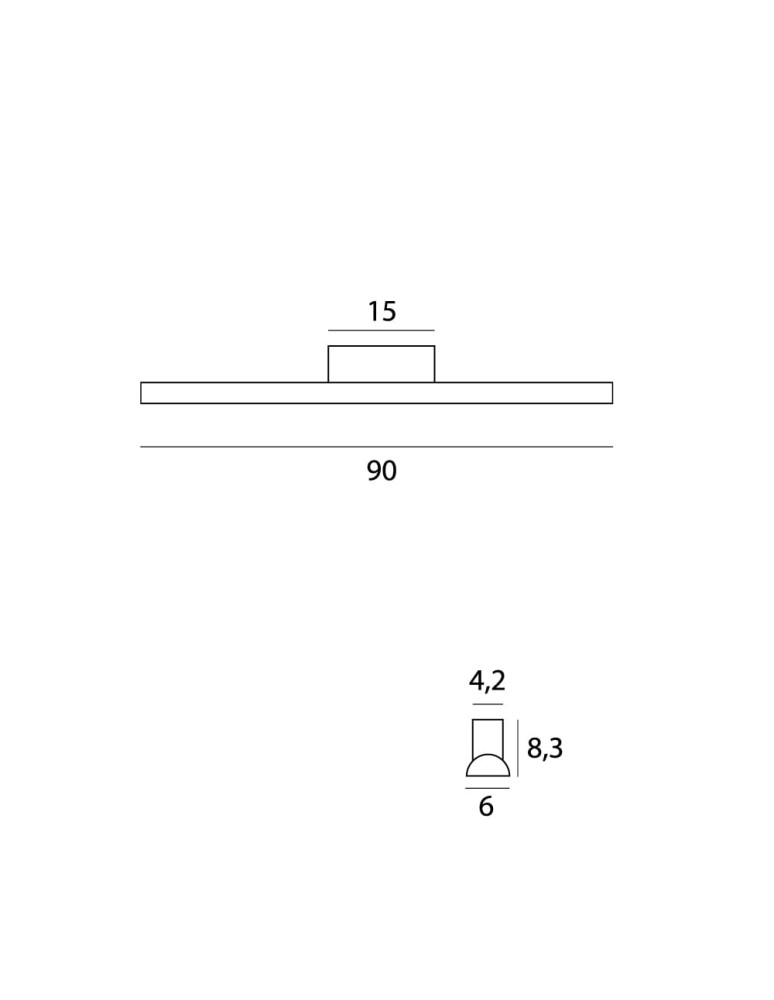 LED ceiling lamps - Maxlight Wall lamp Tampa 90cm 27W IP44 3000K C0242 - product kolory-swiatla.pl 4