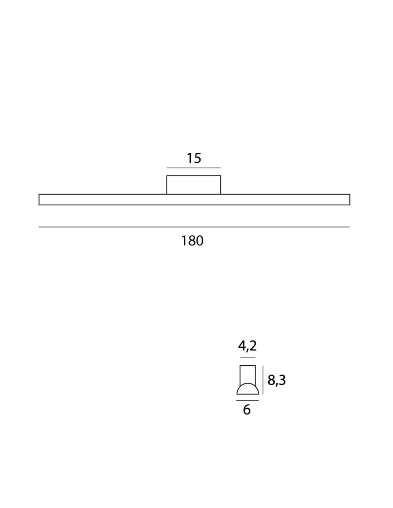LED ceiling lamps - Maxlight Wall lamp Tampa 180cm 54W IP44 3000K C0244 - product kolory-swiatla.pl 5