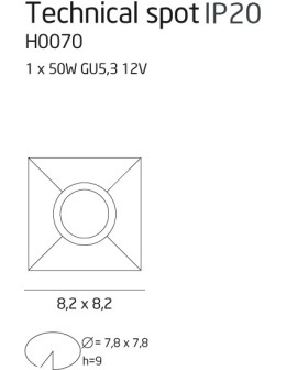 Maxlight Oprawa Wpustowa Technical Spot GU5.3 H0070 - produkt 2
