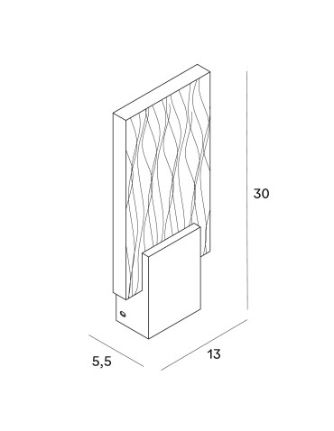 Maxlight Kinkiet Vetro Brushed Black W0361 - produkt 2