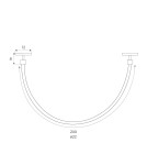 Magnetic rail lamps - Maxlight Magnetic System On/Off Lamp 20W 1404lm 3000K M0022N. - product 3