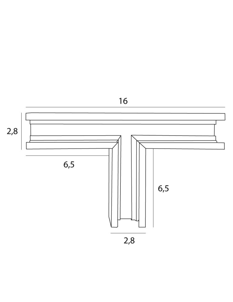 Accessories for magnetic busbars - Maxlight T T Tile Connector - Wall/ Ceiling. For Rails MT0011, MT0012 MT0017 - product kolory-swiatla.pl 2