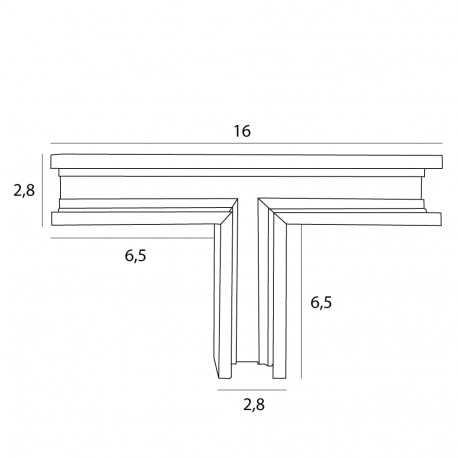 MAXLight Magnetic MT0017 Łącznik T Płytki ściana/sufit. Do Szyn MT0011, MT0012