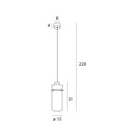 Single pendant lamps - Maxlight Signature B Amber Glass P0602 Pendant Lamp. - product 6