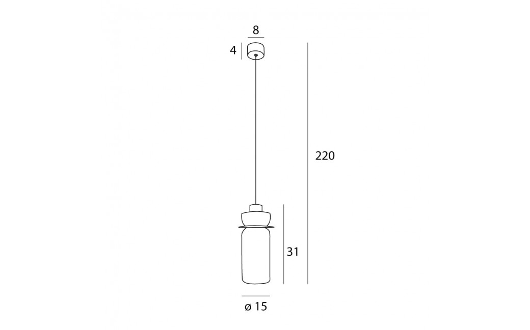 Maxlight Lampa Wisząca Signature B Amber Glass P0602