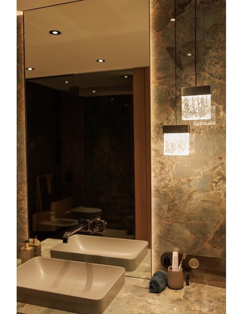 Single pendant lamps - Maxlight Vetro Brushed Black P0574D Pendant Lamp. - product kolory-swiatla.pl 3