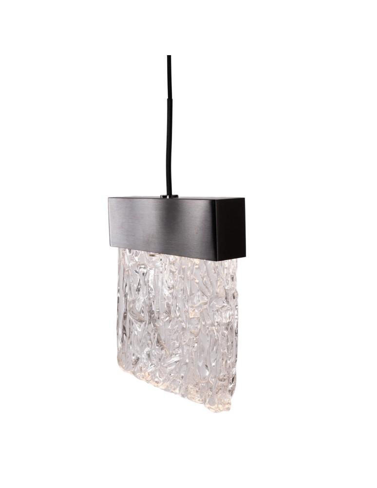 Single pendant lamps - Maxlight Vetro Brushed Black P0574D Pendant Lamp. - product kolory-swiatla.pl 1