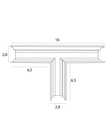 Maxlight Deep T Connector Wall/ Ceiling. For rails Mt0001, Mt0002 MT0015 - product 2