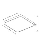 Square ceiling lamps - Zuma Line LINE SIERRA LED 60W 3900lm 4000K 12100005-SL Ceiling light - product 2