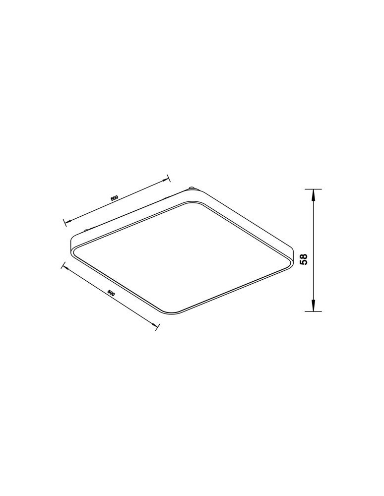 Square ceiling lamps - Zuma Line LINE SIERRA LED 60W 3900lm 4000K 12100005-SL Ceiling light - product kolory-swiatla.pl 2